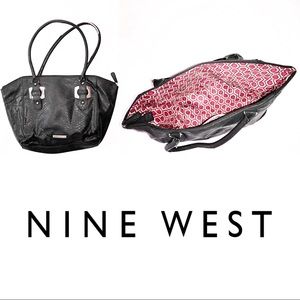 Nine West Black Leather Zip Up Purse 👛, EUC🌟